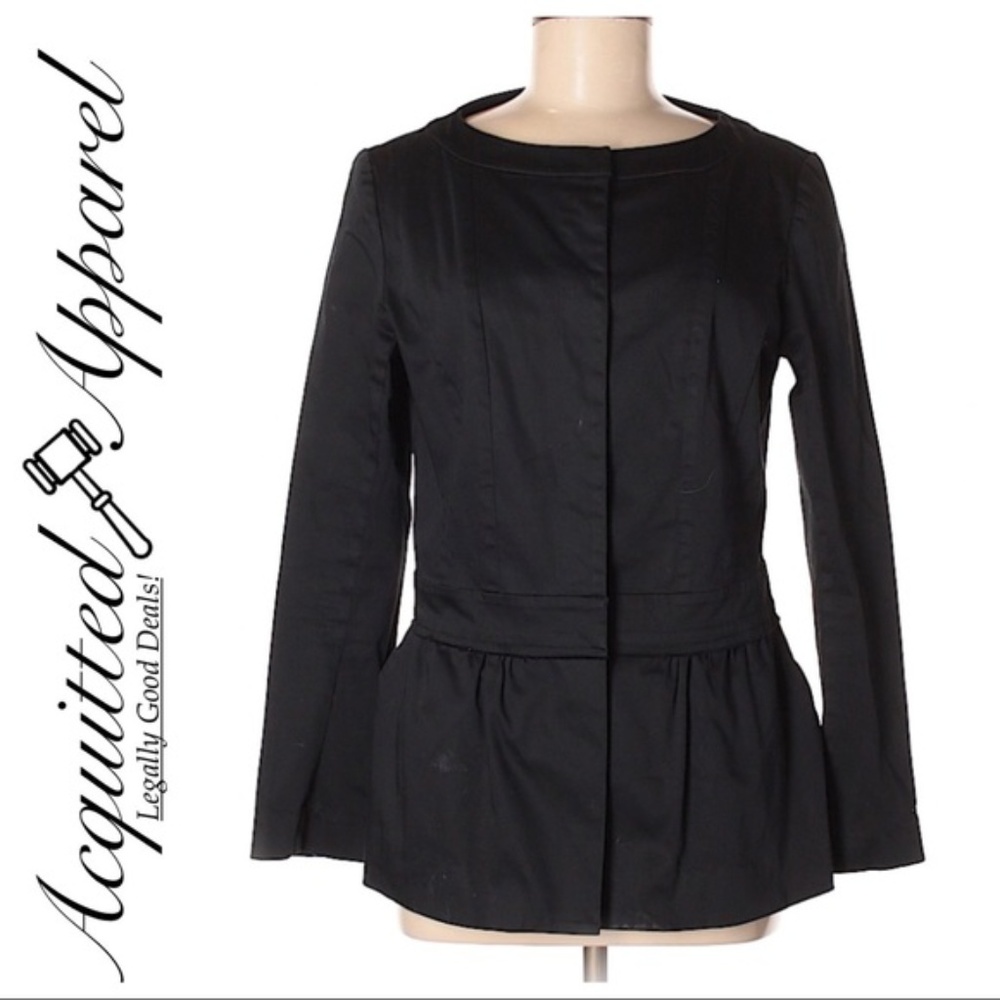 Chaiken Black Blazer Jacket Crew Neck